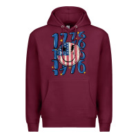 Burgundy 1776 Premium Hoodie - MaliasSmallBusiness
