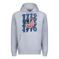 Heather Grey 1776 Premium Hoodie - MaliasSmallBusiness