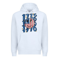 White 1776 Premium Hoodie - MaliasSmallBusiness