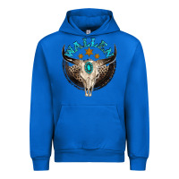 Cobalt wallen with bull skull Urban Hoodie - NancyCooperArtShop