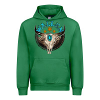 Emerald wallen with bull skull Urban Hoodie - NancyCooperArtShop