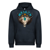 Navy wallen with bull skull Urban Hoodie - NancyCooperArtShop
