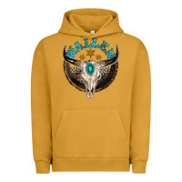 Pigment Peanut Butter wallen with bull skull Urban Hoodie - NancyCooperArtShop