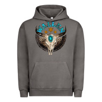 Pigment Tornado wallen with bull skull Urban Hoodie - NancyCooperArtShop