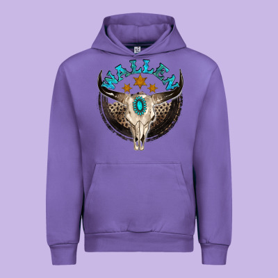 Wallen With Bull Skull Urban Hoodie Designed By Nancycooperartshop