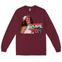 Burgundy pink sunglasses afro black girl dope mom Long Sleeve Tee - texasbilliewilder