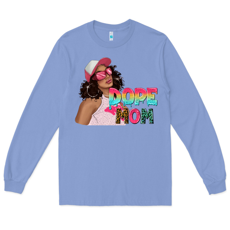 Pink Sunglasses Afro Black Girl Dope Mom Long Sleeve Tee by texasbilliewilder | Teevron
