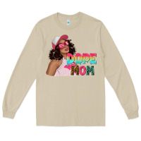 Mushroom pink sunglasses afro black girl dope mom Long Sleeve Tee - texasbilliewilder