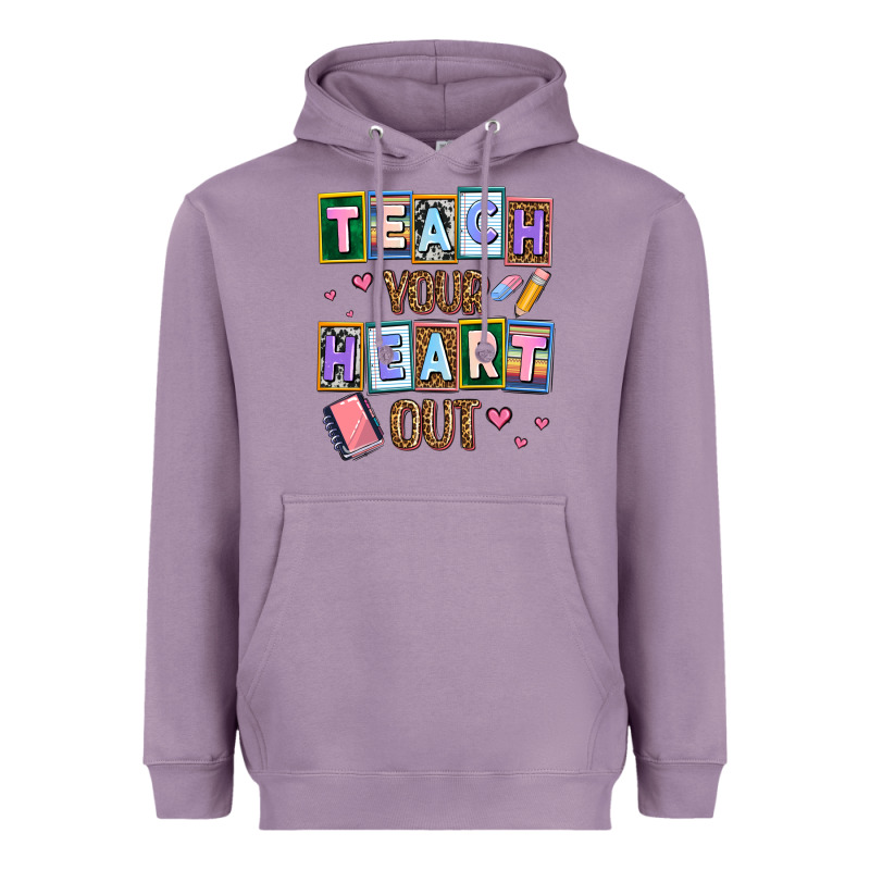 Teach Your Heart Out Heavyweight Hoodie by AdoDesignShop | Teevron