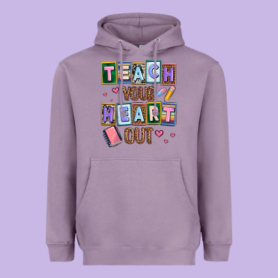 Teach Your Heart Out Heavyweight Hoodie Designed By Adodesignshop