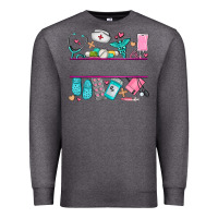 Charcoal Heather nurse elements with costom name Premium Sweatshirt - AdoDesignShop