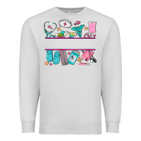 Dove Grey nurse elements with costom name Premium Sweatshirt - AdoDesignShop