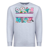 Heather Grey nurse elements with costom name Premium Sweatshirt - AdoDesignShop