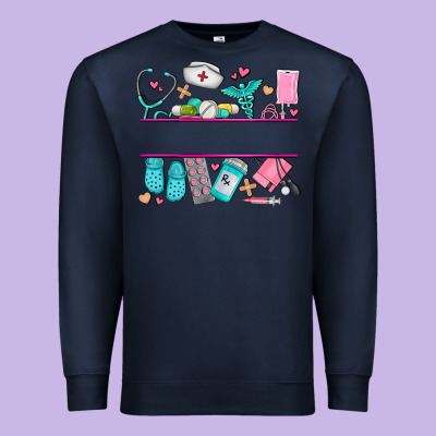 Nurse Elements With Costom Name Premium Sweatshirt Designed By Adodesignshop