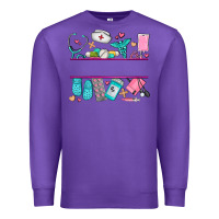 Purple nurse elements with costom name Premium Sweatshirt - AdoDesignShop