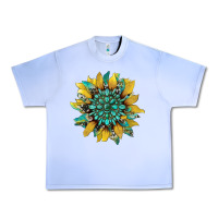 Grape Ice sunflower with gemstone and cowhide Urban Heavy Tee - Artiststas