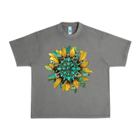 Tornado sunflower with gemstone and cowhide Urban Heavy Tee - Artiststas