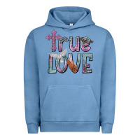Pigment Pebble Blue true love Urban Hoodie - NancyCooperArtShop
