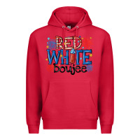 Cardinal red white boujee Premium Hoodie - MaliasSmallBusiness
