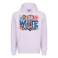 Lilac red white boujee Premium Hoodie - MaliasSmallBusiness