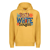 Mustard red white boujee Premium Hoodie - MaliasSmallBusiness