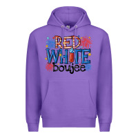 Purple red white boujee Premium Hoodie - MaliasSmallBusiness