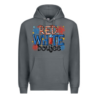 Rock red white boujee Premium Hoodie - MaliasSmallBusiness