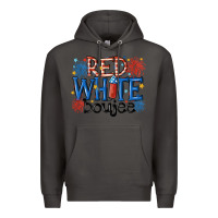 Smoke red white boujee Premium Hoodie - MaliasSmallBusiness