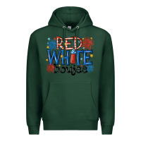 Sports Green red white boujee Premium Hoodie - MaliasSmallBusiness