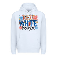 White red white boujee Premium Hoodie - MaliasSmallBusiness