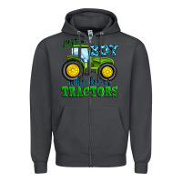 Smoke just a boy who loves tractors Zipper Hoodie - Zillion Design Studio