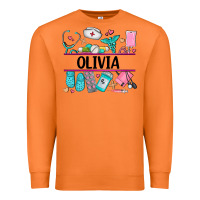Carrot nurse elements with costom name Premium Sweatshirt - AdoDesignShop