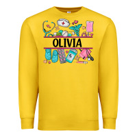 Lemon nurse elements with costom name Premium Sweatshirt - AdoDesignShop