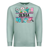 Seafoam nurse elements with costom name Premium Sweatshirt - AdoDesignShop