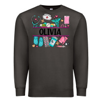 Smoke nurse elements with costom name Premium Sweatshirt - AdoDesignShop