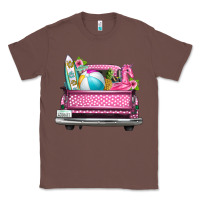 Chestnut summer pink truck beach Classic Tee - texasbilliewilder
