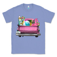 Colony Blue summer pink truck beach Classic Tee - texasbilliewilder
