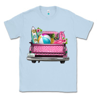 Dusty Blue summer pink truck beach Classic Tee - texasbilliewilder