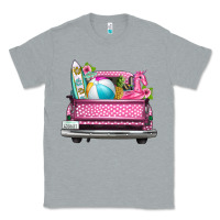 Heather Grey summer pink truck beach Classic Tee - texasbilliewilder