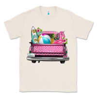 Natural summer pink truck beach Classic Tee - texasbilliewilder