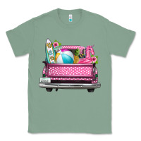 Sage summer pink truck beach Classic Tee - texasbilliewilder