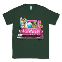 Sports Green summer pink truck beach Classic Tee - texasbilliewilder
