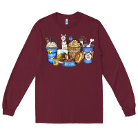 Burgundy siberian husky coffee cups Long Sleeve Tee - Zillion Design Studio
