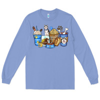 Colony Blue siberian husky coffee cups Long Sleeve Tee - Zillion Design Studio