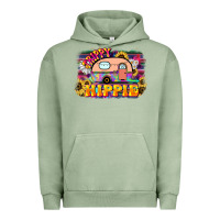 Pigment Oil Green trippy hippie Urban Hoodie - NancyCooperArtShop