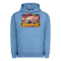 Pigment Pebble Blue trippy hippie Urban Hoodie - NancyCooperArtShop
