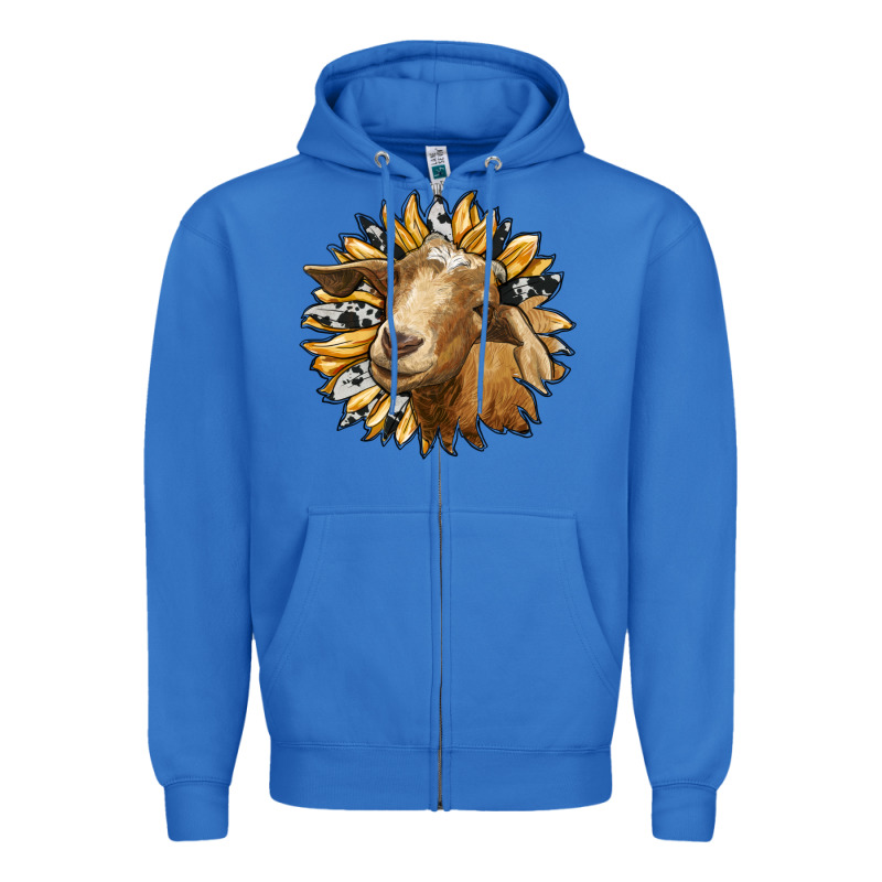 Sunflower With Goat Zipper Hoodie by RanaPortraitStore | Teevron