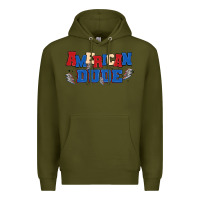 Army Green american dude Premium Hoodie - MaliasSmallBusiness