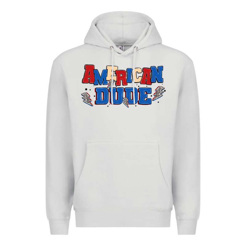 American Dude Premium Hoodie by MaliasSmallBusiness | Teevron