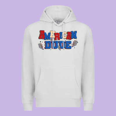 American Dude Premium Hoodie Designed By Maliassmallbusiness